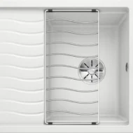 blanco elon 45 s 524818 enkele keukenspoelbak silgranit wit omkeerbaar opbouw excenter 1