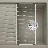 blanco elon 45 s 524821 enkele keukenspoelbak silgranit tartufo omkeerbaar opbouw excenter 1