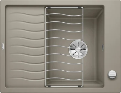 blanco elon 45 s 524821 enkele keukenspoelbak silgranit tartufo omkeerbaar opbouw excenter 1