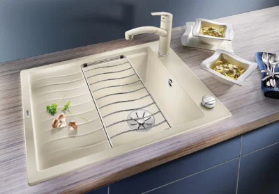 blanco elon 45 s 524821 enkele keukenspoelbak silgranit tartufo omkeerbaar opbouw excenter 2