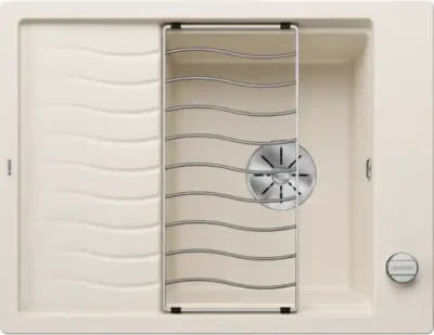 blanco elon 45 s 527068 enkele keukenspoelbak silgranit zacht wit omkeerbaar opbouw excenter 1