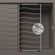 blanco elon 45 s 527251 enkele keukenspoelbak silgranit vulkaangrijs omkeerbaar opbouw excenter 1