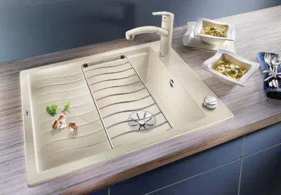 blanco elon 45 s 527251 enkele keukenspoelbak silgranit vulkaangrijs omkeerbaar opbouw excenter 2