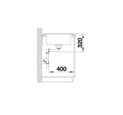 blanco elon 45 s 527251 enkele keukenspoelbak silgranit vulkaangrijs omkeerbaar opbouw excenter 4