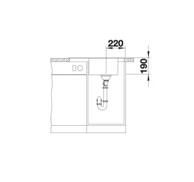blanco elon 45 s 527251 enkele keukenspoelbak silgranit vulkaangrijs omkeerbaar opbouw excenter 6