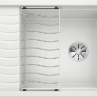 blanco elon xl 6 s 524838 enkele keukenspoelbak silgranit wit omkeerbaar opbouw excenter 1