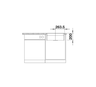 blanco etagon 500 f 527257 enkele keukenspoelbak silgranit vulkaangrijs inclusief rails vlakbouw 4