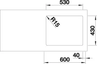 blanco etagon 500 if 521840 enkele keukenspoelbak rvs zijdeglans opbouw vlakbouw 5