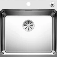 blanco etagon 500 if a 521748 enkele keukenspoelbak rvs inclusief rails vlakbouw of opbouw excenter 1