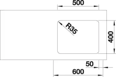 blanco etagon 500 u 521841 enkele keukenspoelbak rvs inclusief rails onderbouw 5