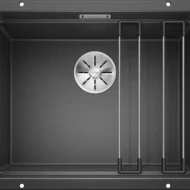 blanco etagon 500 u 522227 keukenspoelbak silgranit antraciet inclusief rails onderbouw 1