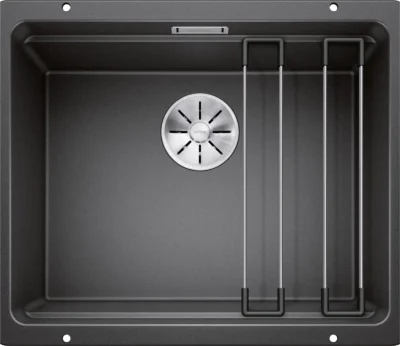 blanco etagon 500 u 522227 keukenspoelbak silgranit antraciet inclusief rails onderbouw 2