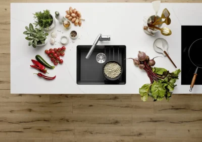 blanco etagon 500 u 522231 keukenspoelbak silgranit wit inclusief rails onderbouw 4