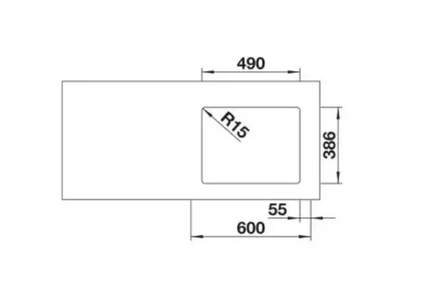 blanco etagon 500 u 525155 keukenspoelbak keramiek zwart inclusief rails onderbouw 5