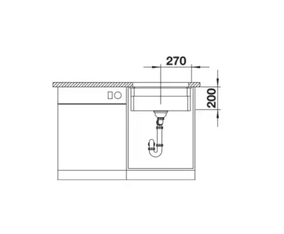 blanco etagon 500 u 525155 keukenspoelbak keramiek zwart inclusief rails onderbouw 6
