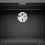 blanco etagon 500 u 525887 keukenspoelbak silgranit zwart inclusief rails onderbouw 1