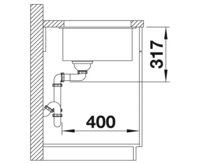blanco etagon 500 u 527075 keukenspoelbak silgranit zacht wit inclusief rails onderbouw 6