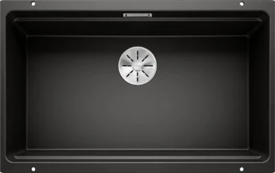 blanco etagon 700 u 525891 keukenspoelbak silgranit zwart inclusief rails onderbouw 1