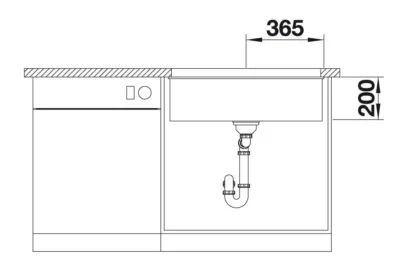 blanco etagon 700 u 527078 keukenspoelbak silgranit zacht wit inclusief rails onderbouw 6