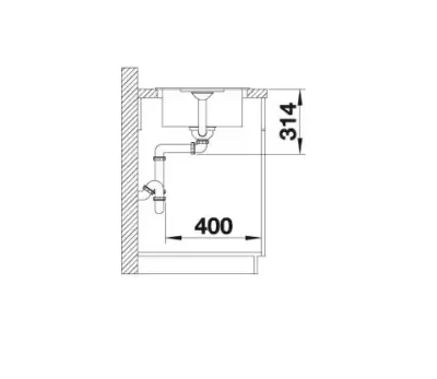 blanco favum 45 s 527083 keukenspoelbak silgranit zacht wit opbouw 6