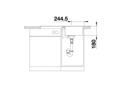 blanco favum 45 s 527266 keukenspoelbak silgranit vulkaangrijs opbouw 5