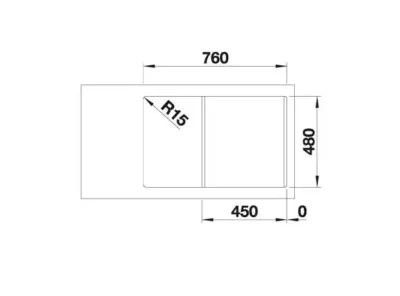 blanco legra 45 s 527085 keukenspoelbak silgranit zacht wit omkeerbaar opbouw 5