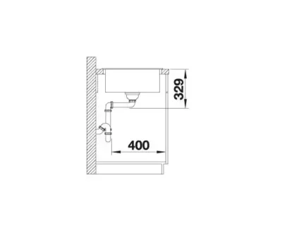 blanco legra 45 s 527268 keukenspoelbak silgranit vulkaangrijs omkeerbaar opbouw 4