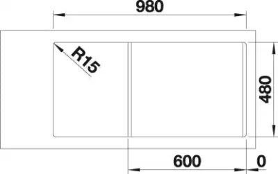 blanco legra 6 s 522209 anderhalve keukenspoelbak silgranit wit omkeerbaar opbouw 4