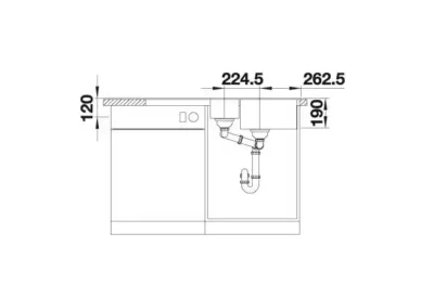 blanco legra 6 s 527271 anderhalve keukenspoelbak silgranit vulkaangrijs omkeerbaar opbouw 5