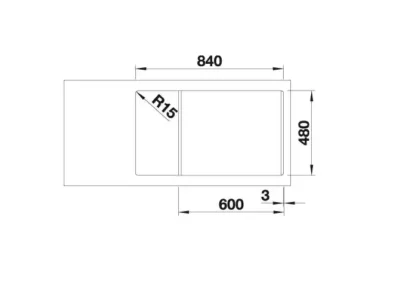 blanco legra xl 6 s 527091 keukenspoelbak silgranit zacht wit omkeerbaar opbouw 4