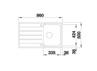 blanco lemis 45 s if 523031 keukenspoelbak rvs omkeerbaar vlakbouw of opbouw excenter 3