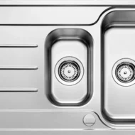 blanco lemis 6 s if 523033 anderhalve keukenspoelbak rvs omkeerbaar vlakbouw of opbouw excenter 1