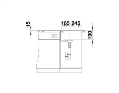 blanco metra 45 s f 527107 keukenspoelbak silgranit zacht wit omkeerbaar vlakbouw of onderbouw excenter 5
