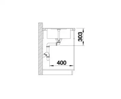 blanco metra 45 s f 527107 keukenspoelbak silgranit zacht wit omkeerbaar vlakbouw of onderbouw excenter 6