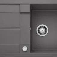 blanco metra 5 s 518871 enkele keukenspoelbak silgranit rotsgrijs omkeerbaar opbouw excenter 1