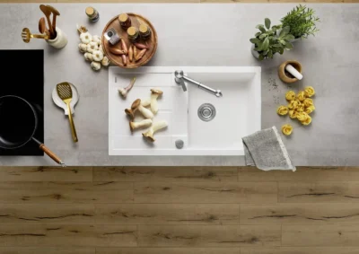 blanco metra 5 s 518871 enkele keukenspoelbak silgranit rotsgrijs omkeerbaar opbouw excenter 4