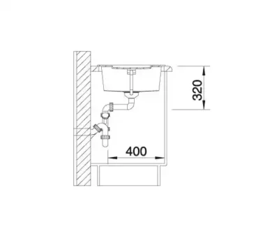 blanco metra 5 s 527109 enkele keukenspoelbak silgranit zacht wit omkeerbaar opbouw excenter 7