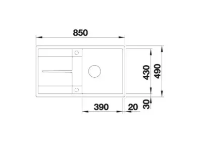 blanco metra 5 s f 527294 keukenspoelbak silgranit vulkaangrijs omkeerbaar vlakbouw of onderbouw excenter 3