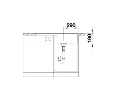 blanco metra 5 s f 527294 keukenspoelbak silgranit vulkaangrijs omkeerbaar vlakbouw of onderbouw excenter 5