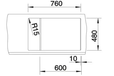 blanco metra 6 s compact 513473 antraciet keukenspoelbak silgranit omkeerbaar onderbouw of opbouw excenter 4