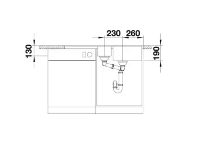blanco metra 6 s f 519120 enkele keukenspoelbak silgranit cafe omkeerbaar vlakbouw of onderbouw excenter 5