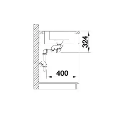 blanco metra 6 s f 519120 enkele keukenspoelbak silgranit cafe omkeerbaar vlakbouw of onderbouw excenter 6