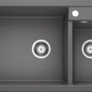 blanco metra 9 518886 dubbele keukenspoelbak graniet rotsgrijs onderbouw vlakbouw 1