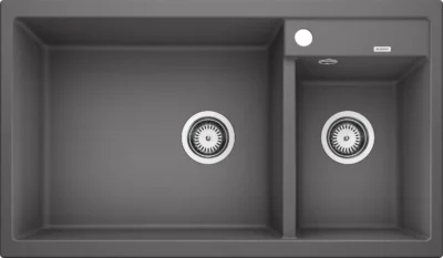 blanco metra 9 518886 dubbele keukenspoelbak graniet rotsgrijs onderbouw vlakbouw 1