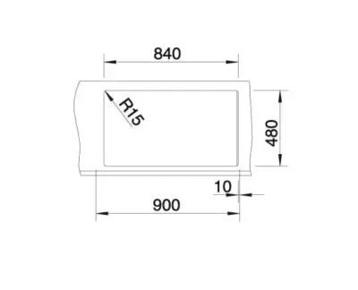 blanco metra 9 527304 anderhalve keukenspoelbak links silgranit vulkaangrijs onderbouw of opbouw 4