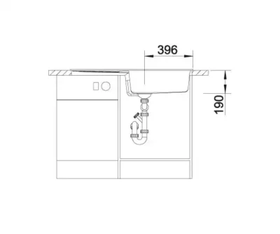 blanco metra xl 6 s 515280 keukenspoelbak silgranit wit omkeerbaar onderbouw of opbouw excenter 5