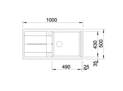 blanco metra xl 6 s 525931 keukenspoelbak silgranit zwart omkeerbaar onderbouw of opbouw excenter 3