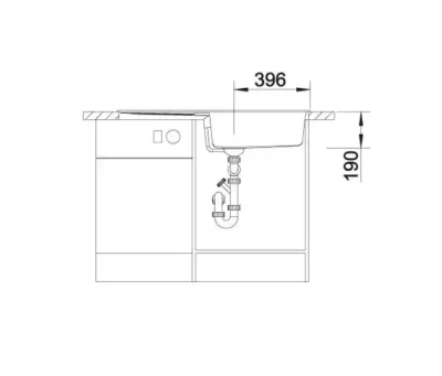 blanco metra xl 6 s 525931 keukenspoelbak silgranit zwart omkeerbaar onderbouw of opbouw excenter 5