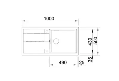 blanco metra xl 6 s 527306 keukenspoelbak silgranit vulkaangrijs omkeerbaar onderbouw of opbouw excenter 3