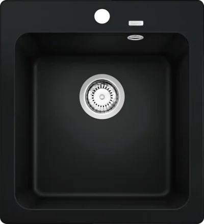 blanco naya 45 526572 enkele keukenspoelbak silgranit zwart opbouw 1